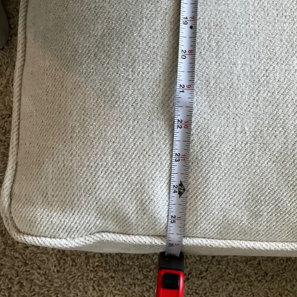 ARHAUS DUNE THREE PIECE CHAISE SECTIONAL, CENTRAL SEAT CUSHION, SNOW. - Picture 3 of 10